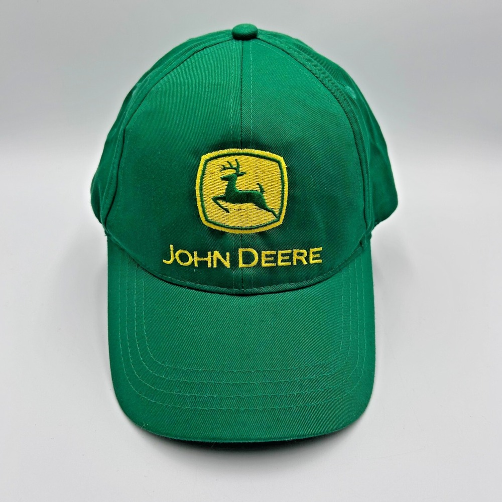 Vintage John Deere SnapBack Trucker Hat Cary Francis Group Cap Green Yellow